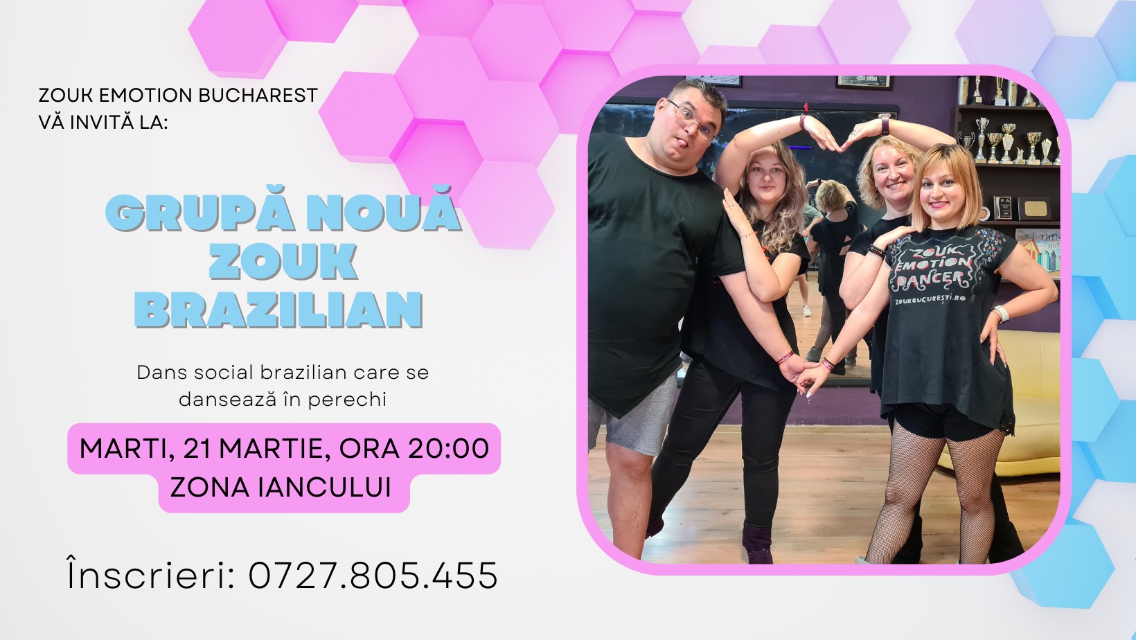Grupa noua Zouk Brazilian cu Monica D., profa certificata international