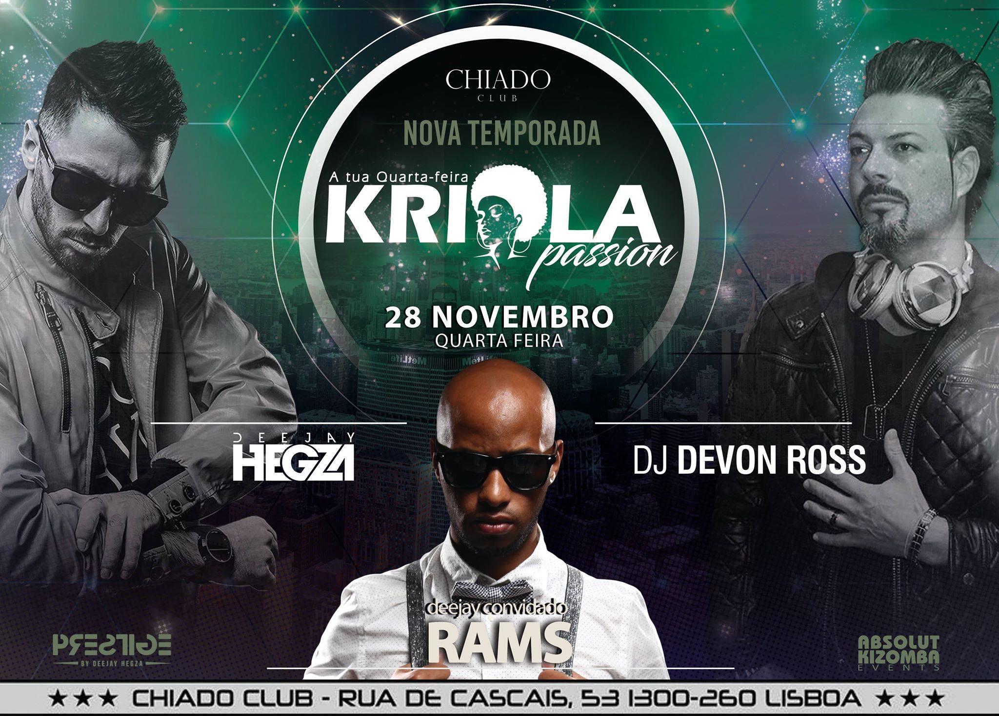 Kriola Passion • Nova Temporada • Quarta Feira • Chiado Club