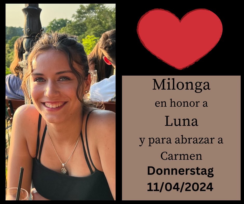 Milonga en Honor a Luna y para abrazar a Carmen
