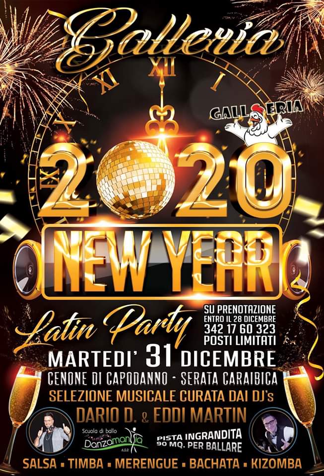 Capodanno al Ristorante Galleria Codroipo Cena e Balli Caraibici