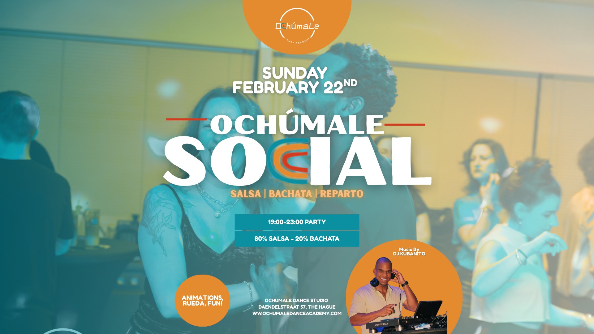 Ochúmale Social Salsa, Bachata, Reparto