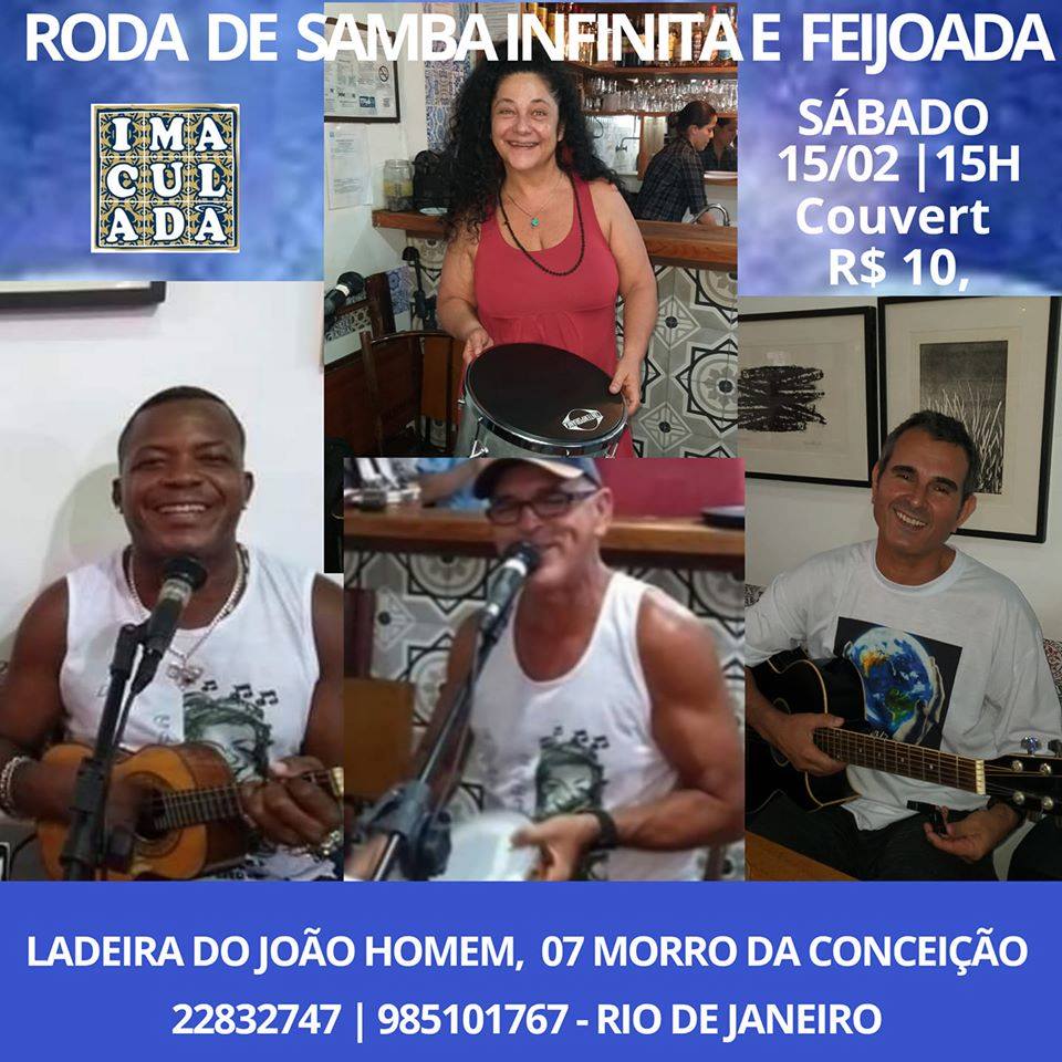 Roda de Samba Infinita e Feijoada no Imaculada