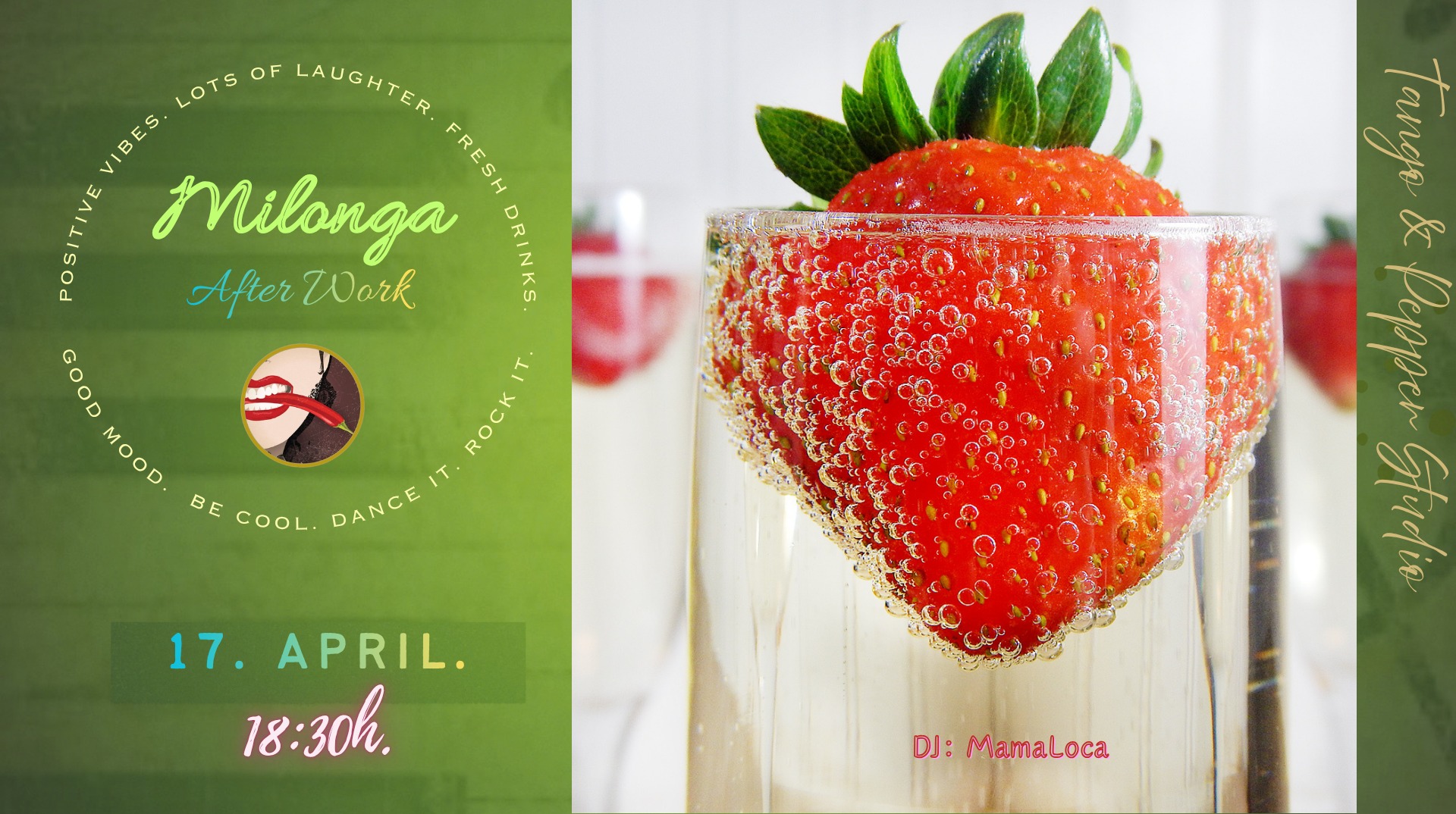 Milonga Tango & Pepper - After work - Strawberries and Happy bubbles edition