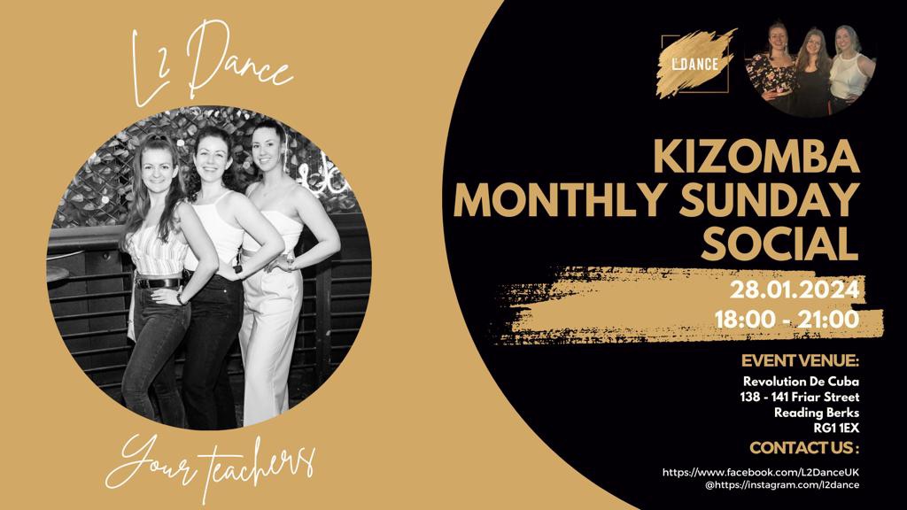 Kizomba Monthly Sunday Social - L2 Dance January Edition