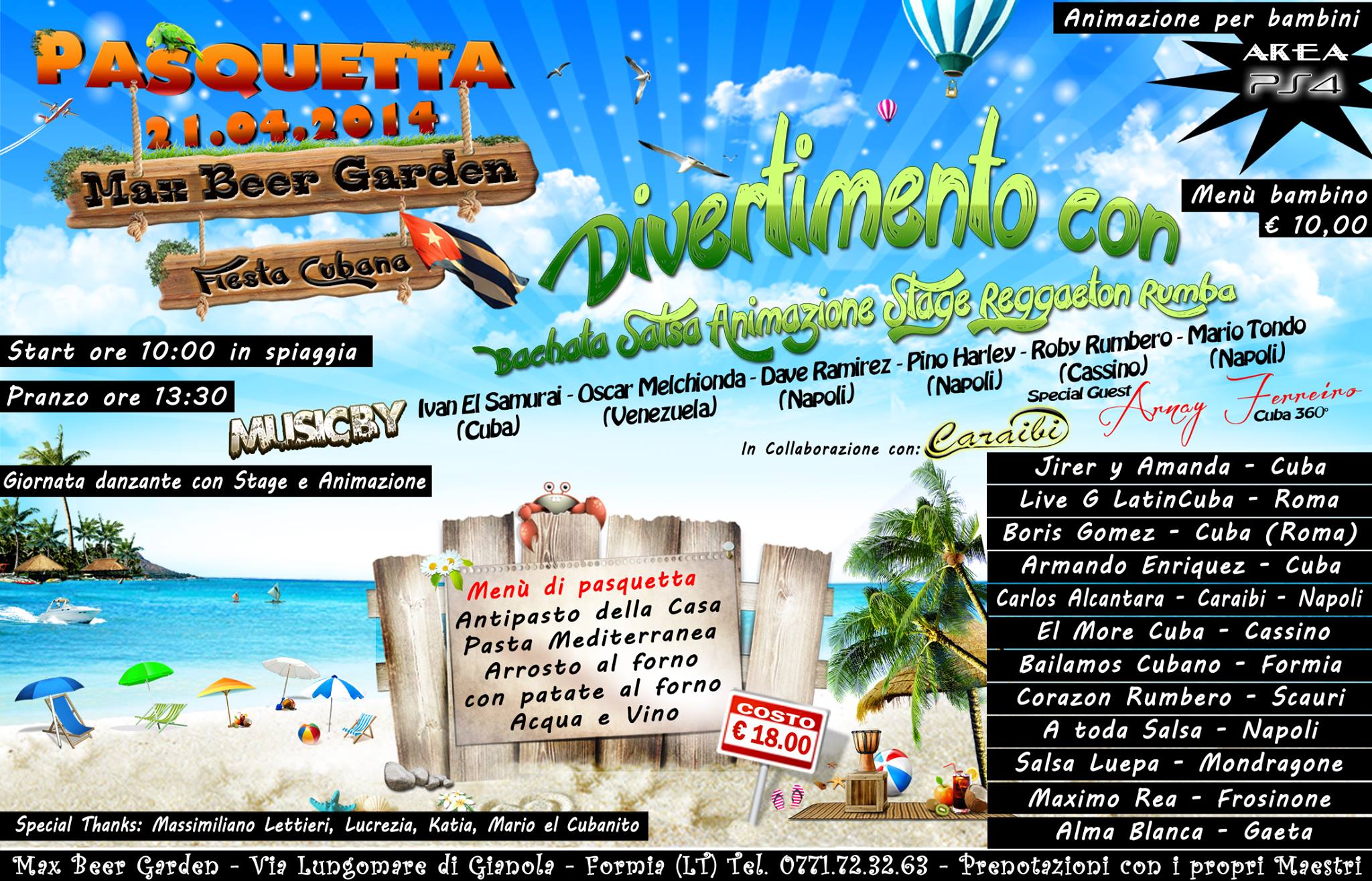 ★ Pasquetta 2014 ★ Max Beer Garden ★ Fiesta Cubana ★