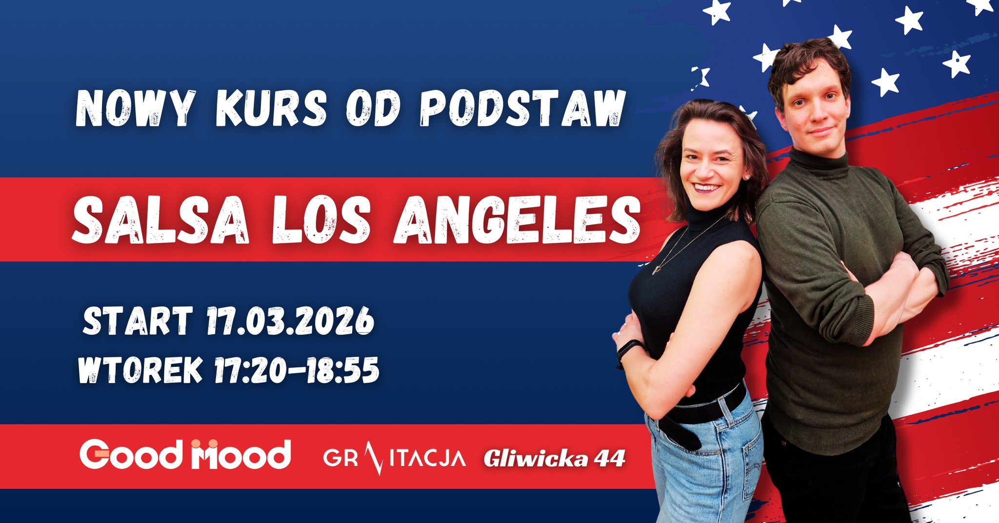 SALSA LOS ANGELES od PODSTAW ★ NOWY Kurs Tańca ★ Good Mood Gliwicka 44