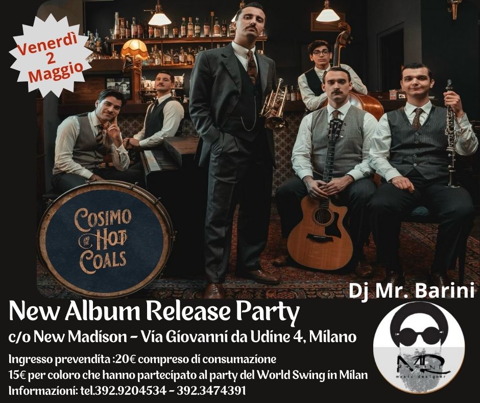 COSIMO AND THE HOT COALS - NEW ALBUM RELEASE PARTY