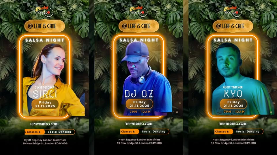 Funky Mambo @ Leaf & Cane - Monthly Friday Salsa Night in the City ft. Guest Teachers & DJ Oz