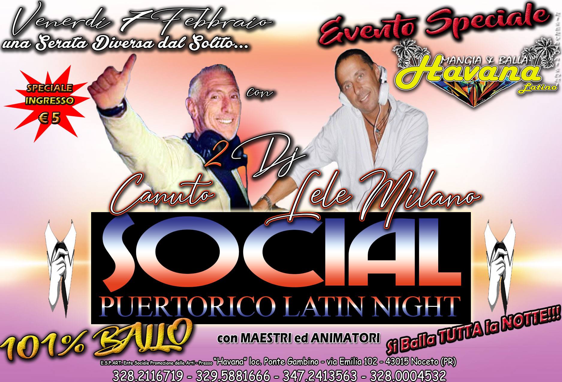 Speciale Evento Social "Puertorico LATIN Night" con 2 DJ Ospiti