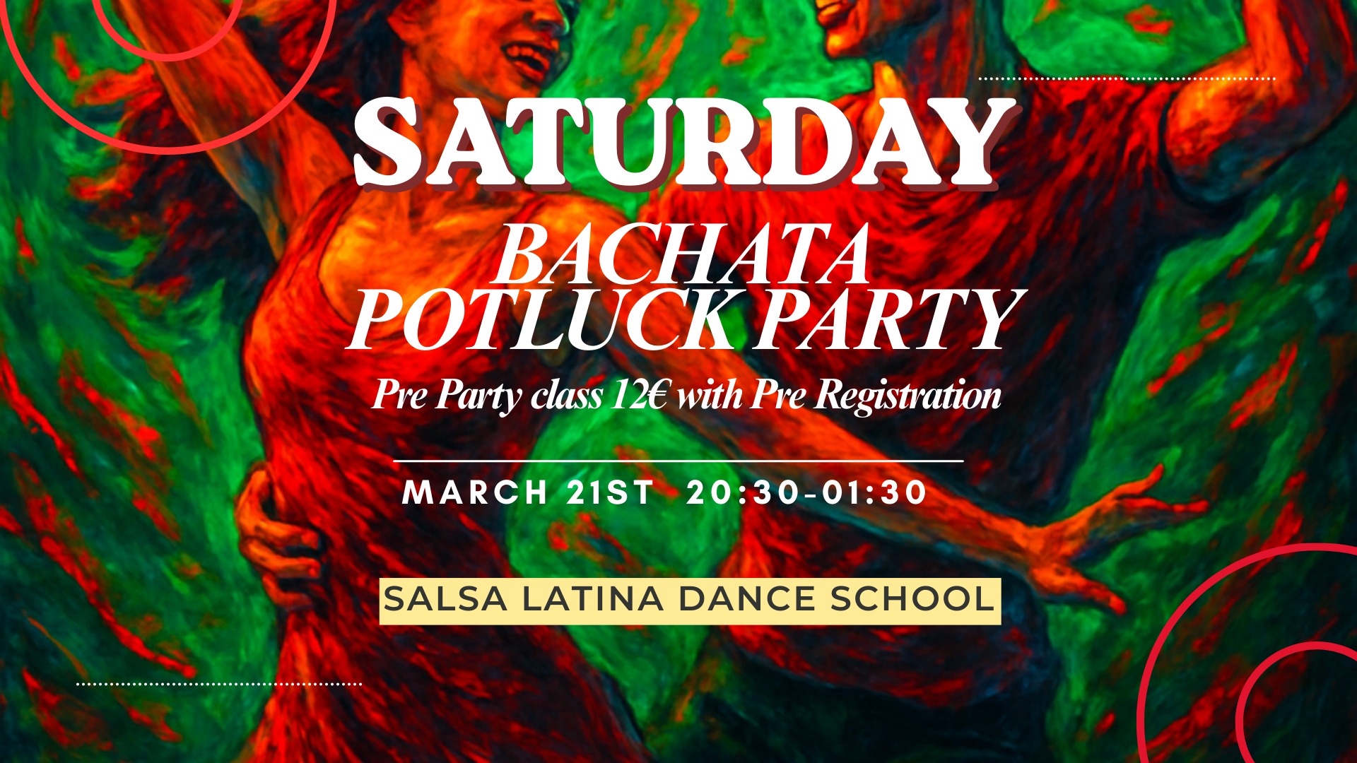 Saturday Bachata Potluck Party & Pre Party Bachata class