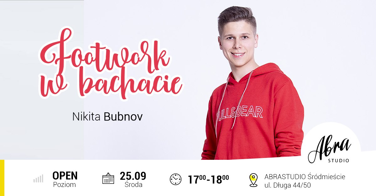 Footwork w bachacie poziom Open środa 17:00-18:00 start 25.09