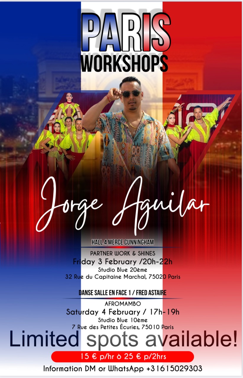 Salsa On 2 Workshops in Paris by Jorge Aguilar (few spots left‼️)