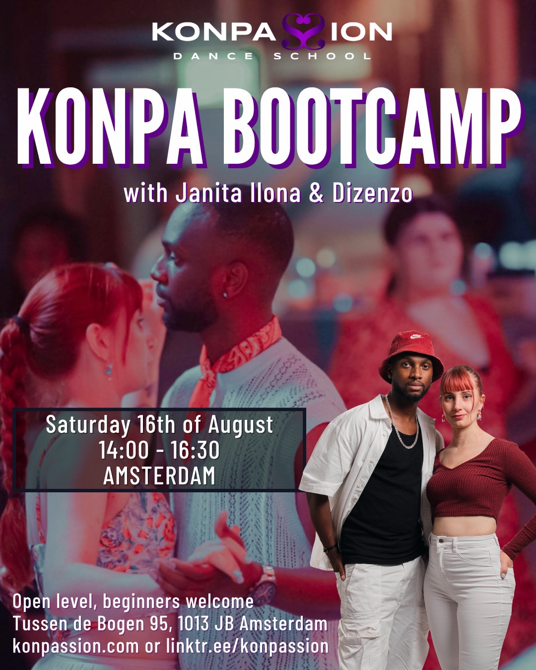 Konpa Bootcamp in Amsterdam with Janita Ilona & Dizenzo