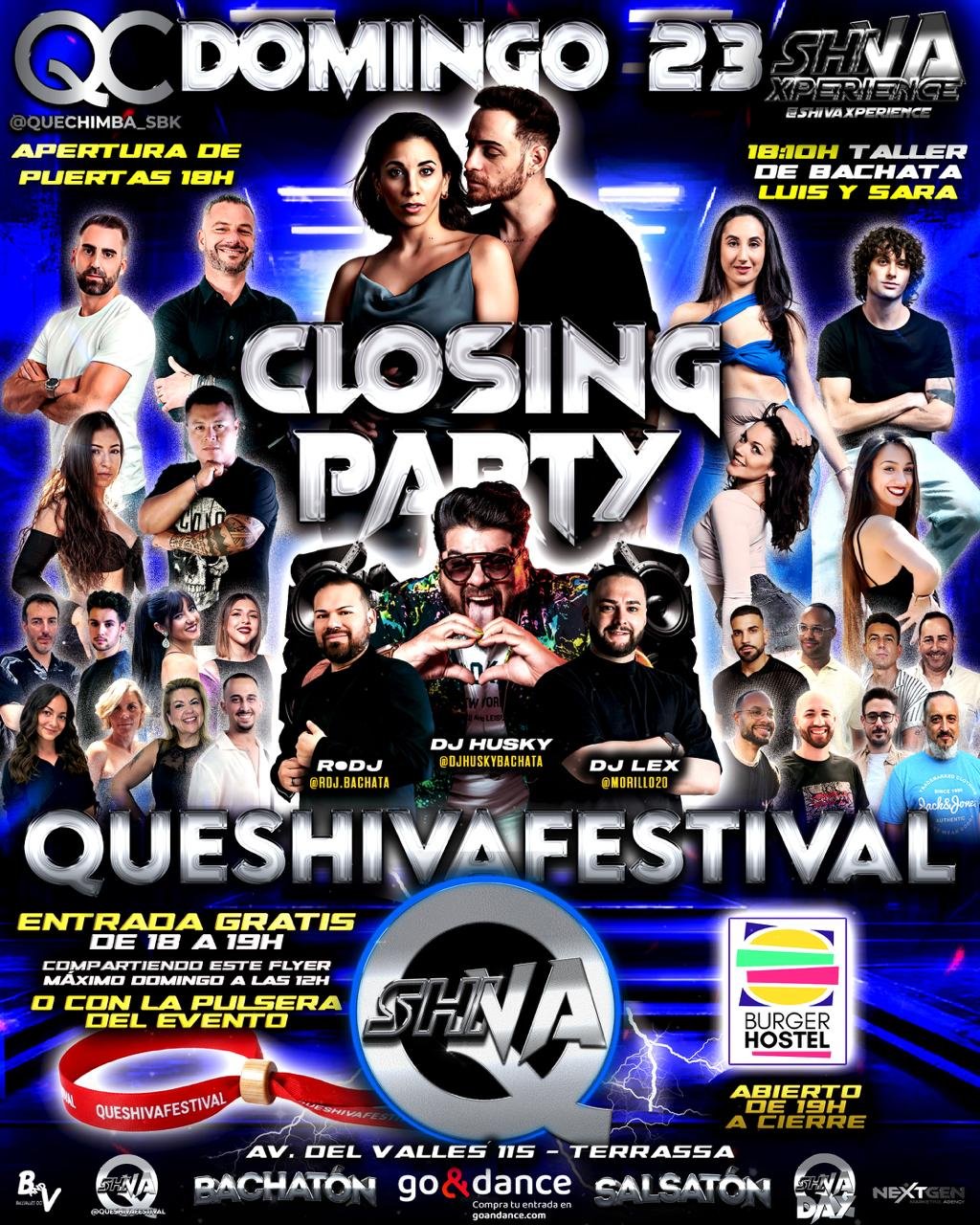 π₯π₯ CLOSING PARTY QUESHIVA FESTIVAL π₯π₯ DOMINGO 23 DE NOVIEMBRE TARDEO BACHATERO GRATIS* QC X SHIVA π₯π₯