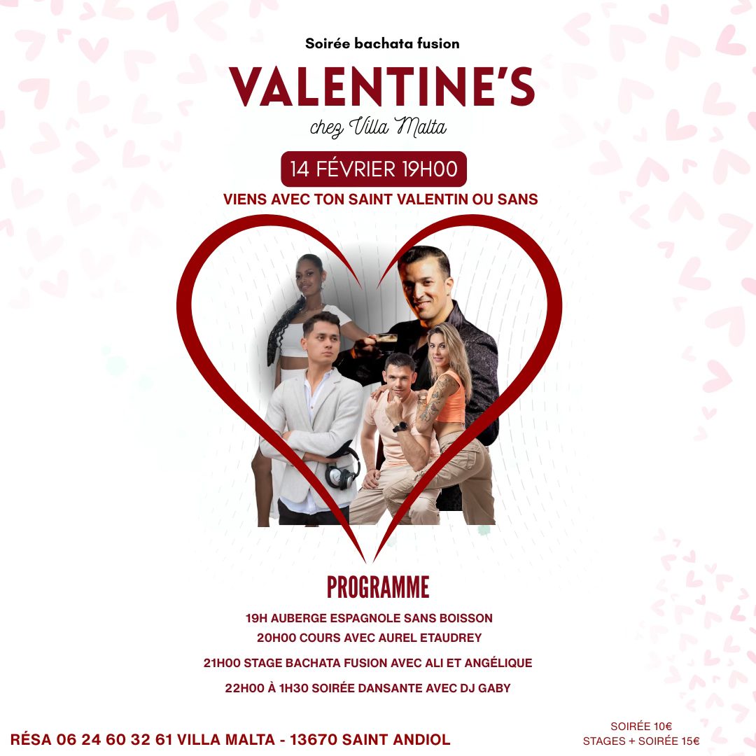 Saint-Valentin Bachata Fusion à la Villa Malta ❤️🔥