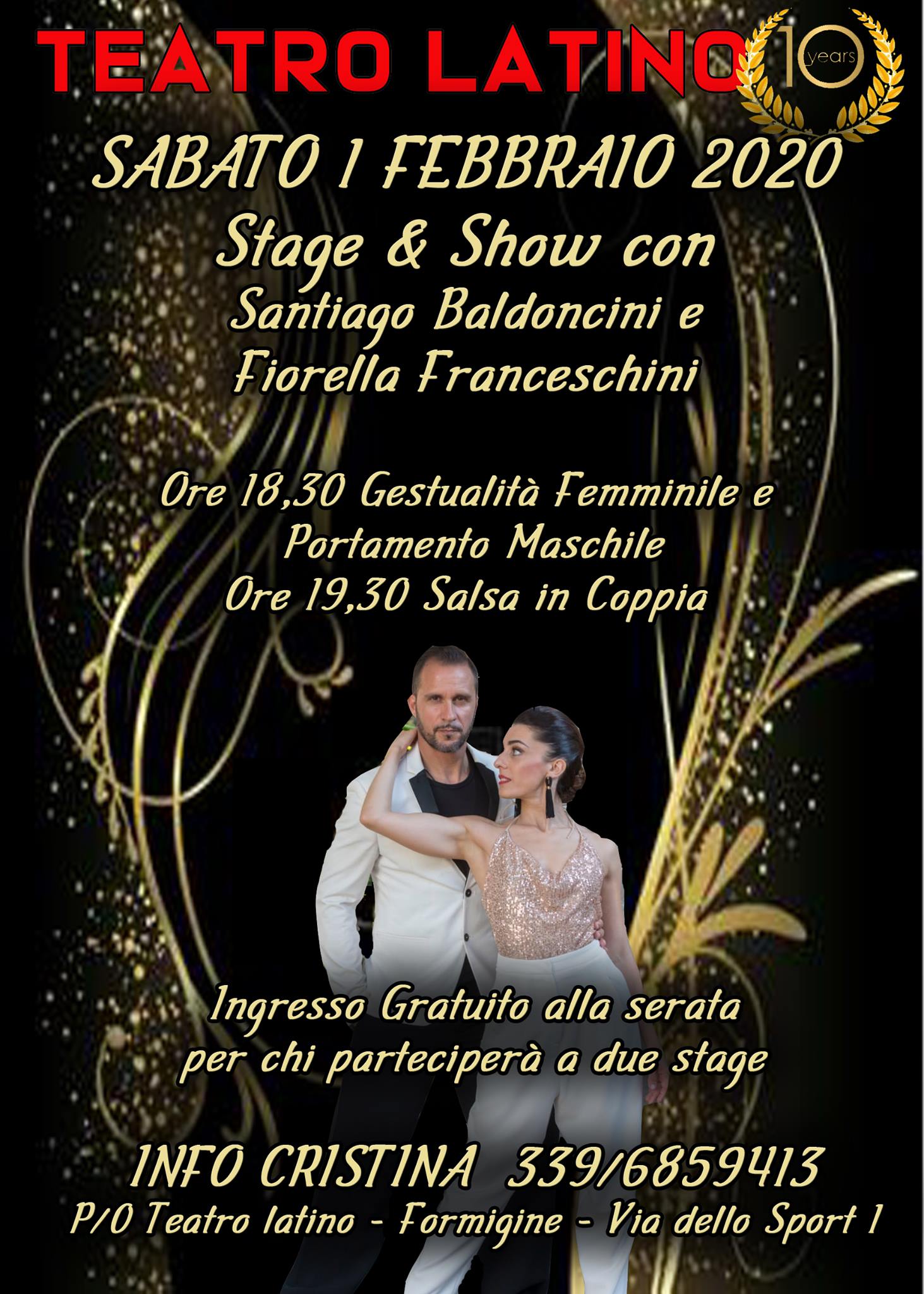 Stage e show con Santiago Baldoncini e Fiorella Franceschini