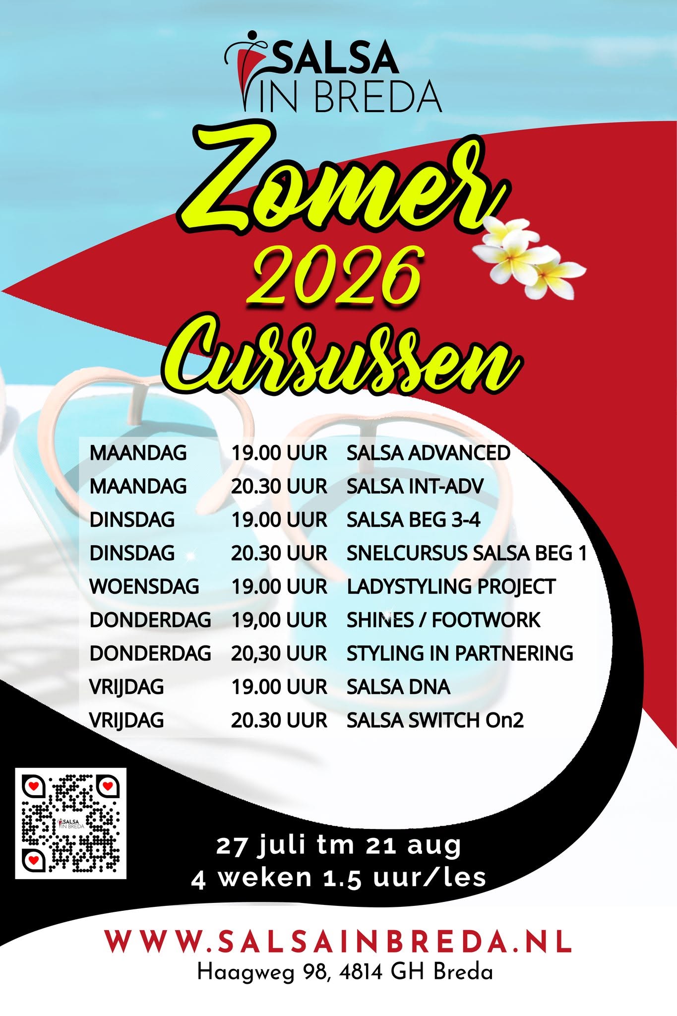 ZOMERCURSUSSEN DANSSCHOOL SALSA IN BREDA