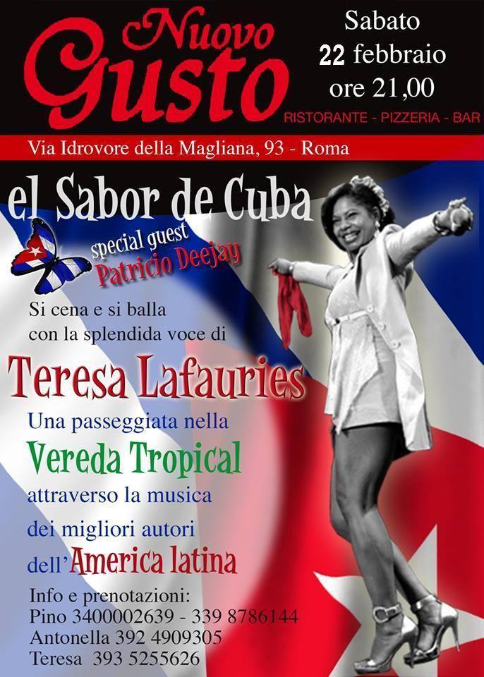 SABATO 15 Serata Cubana Y Musica dal Vivo di Teresa Al Nuovo Gusto