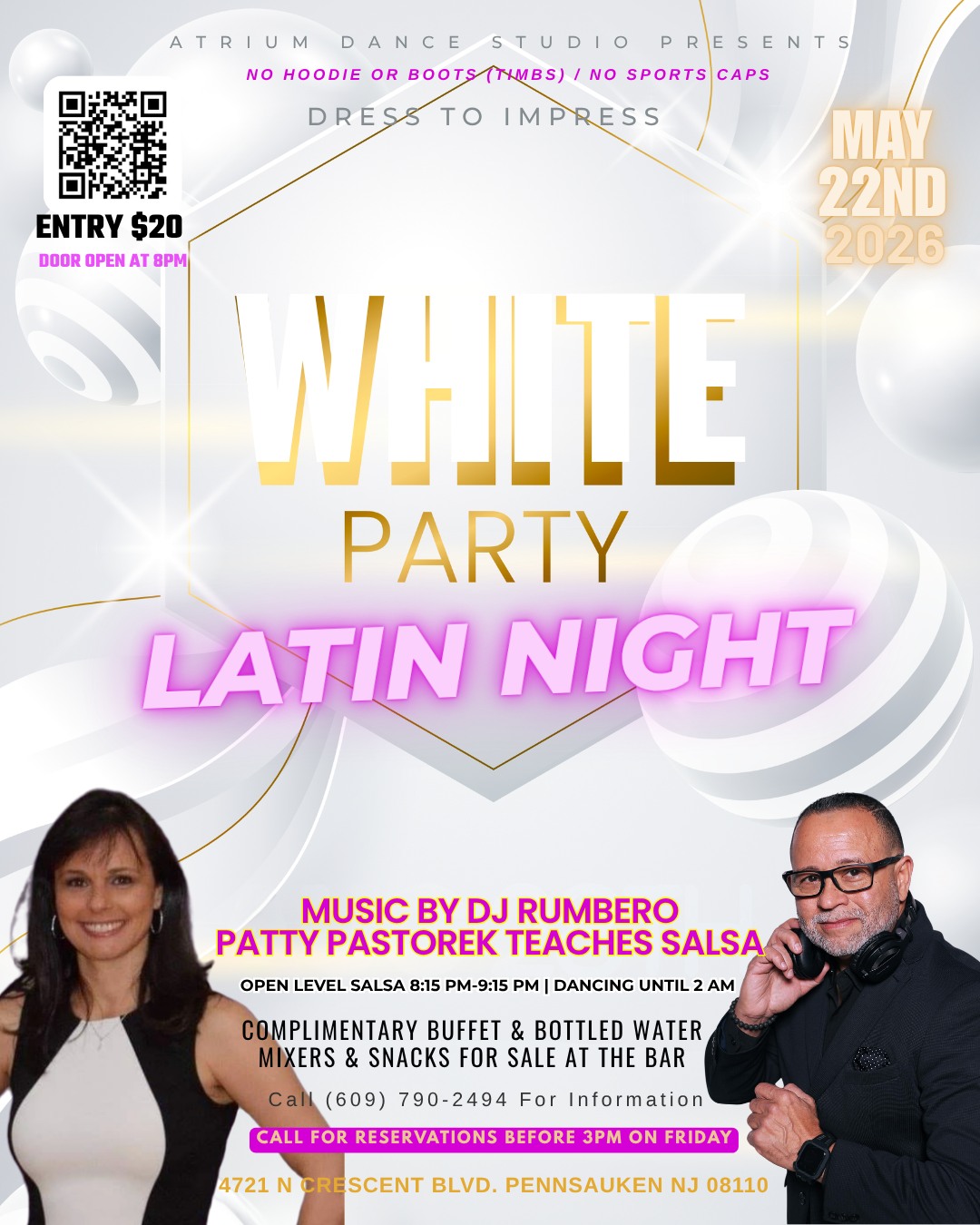 White Party Latin Night at The Atrium Dance Studio