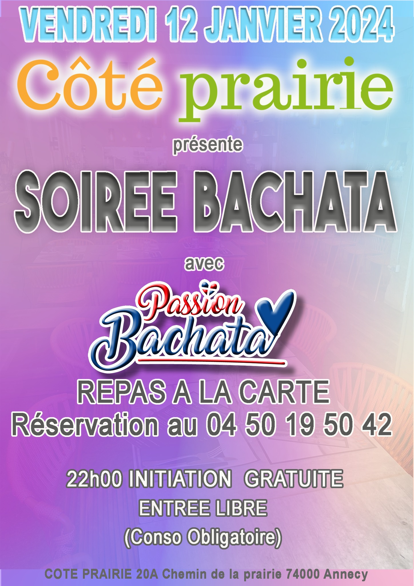 SOIRÉE BACHATA - CÔTÉ PRAIRIE