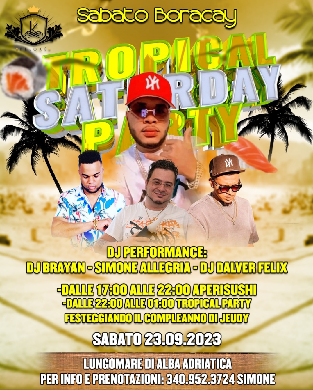 Sabato Boracay: Tropical Sushi Party