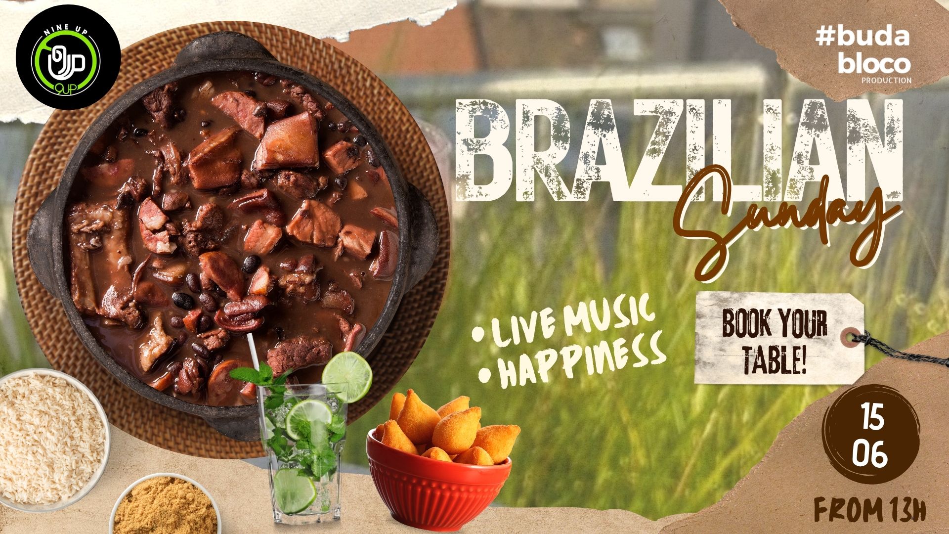 Brazilian Sunday Feijoada at NineUp Roftoop