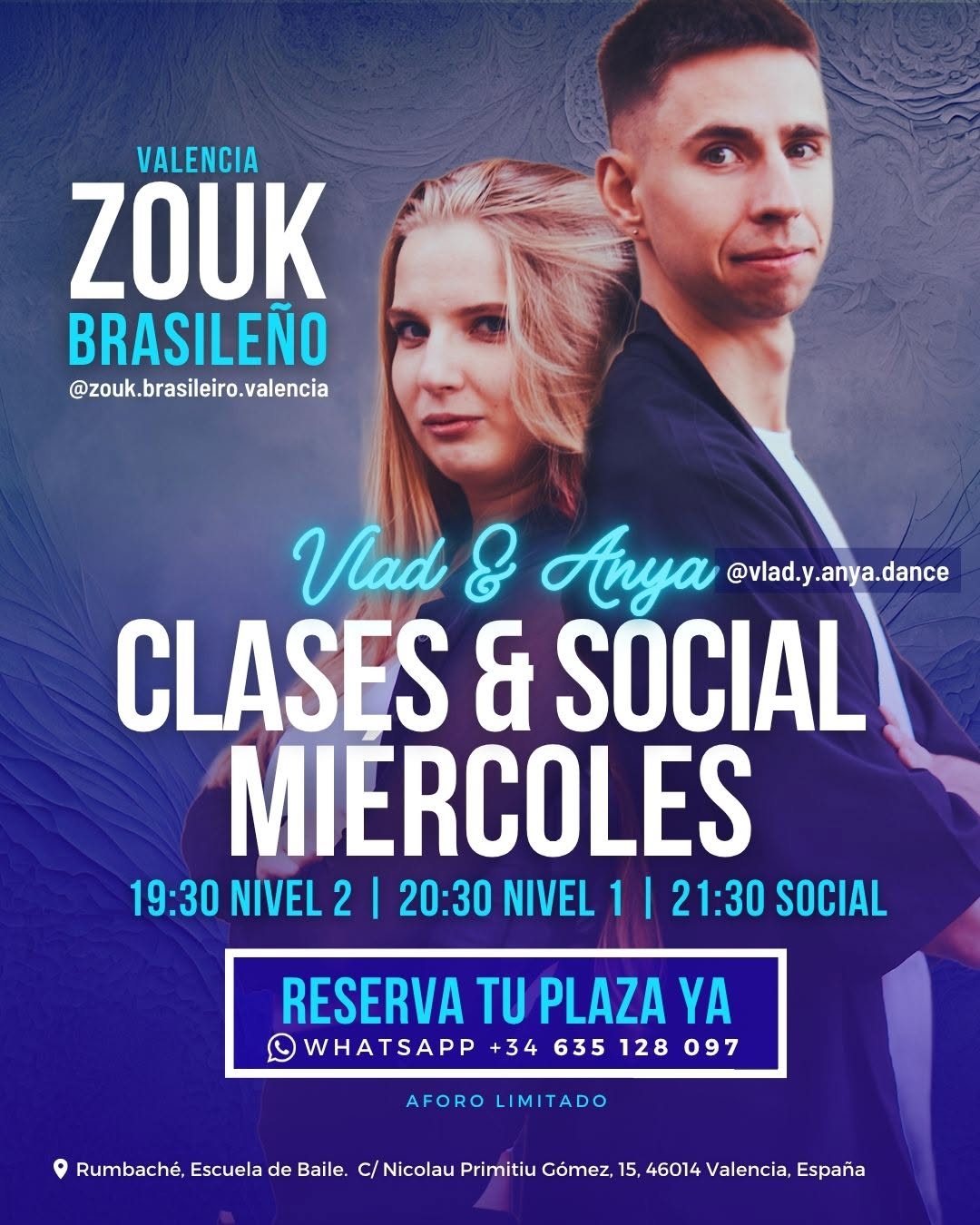 Zouk Brasileño Miércoles - Clases & Social