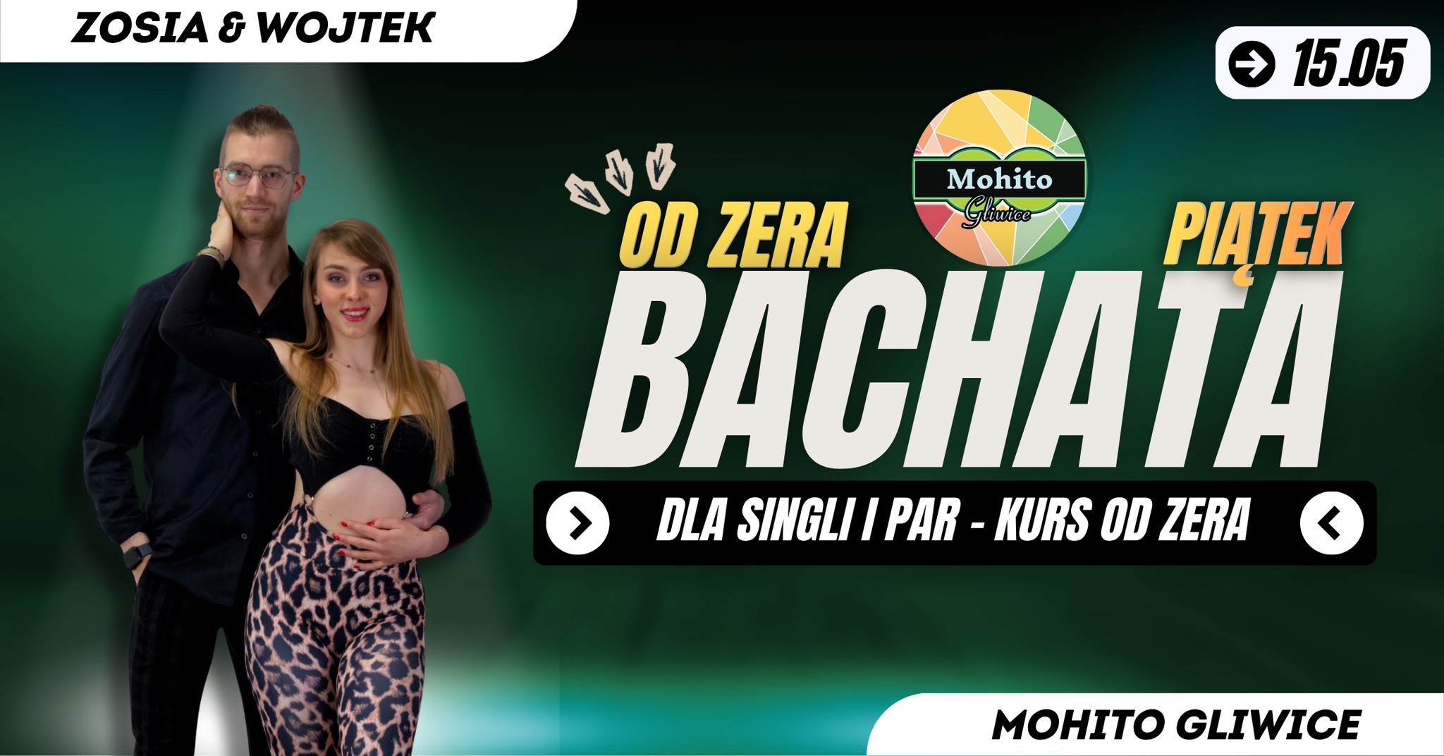 NOWY KURS - BACHATA OD ZERA - PIĄTEK, ZAJĘCIA REGULARNE