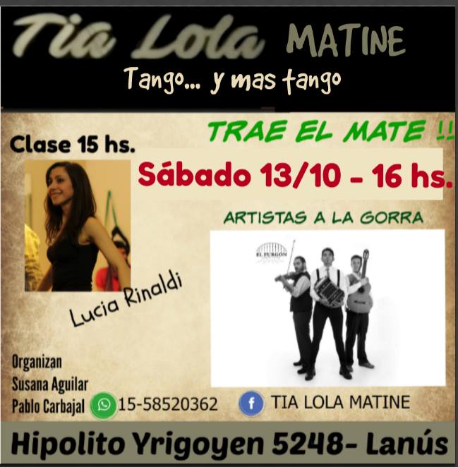 Sábado TÍA LOLA Matiné