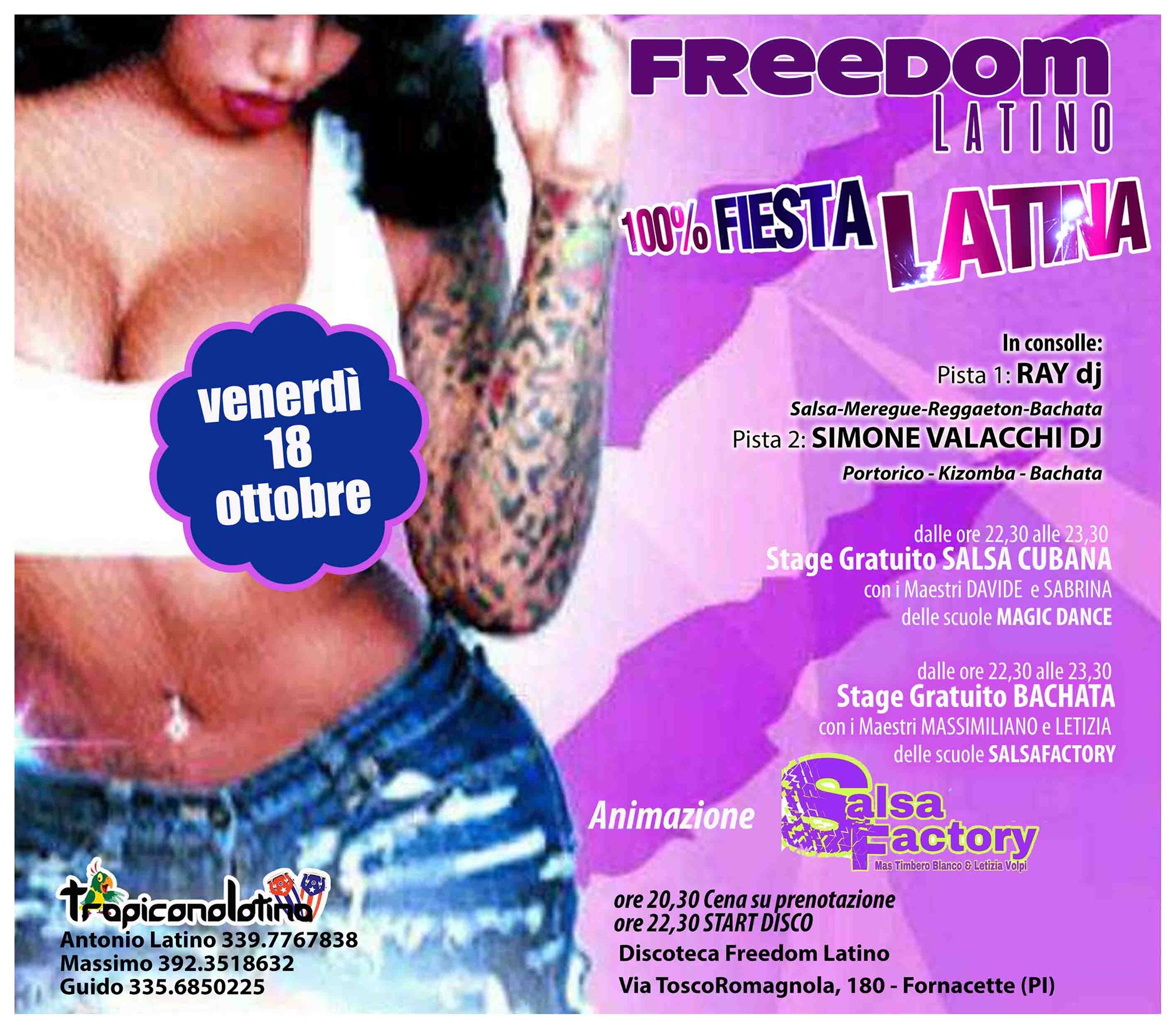 100% FestaLatina il Venerdì del Freedom