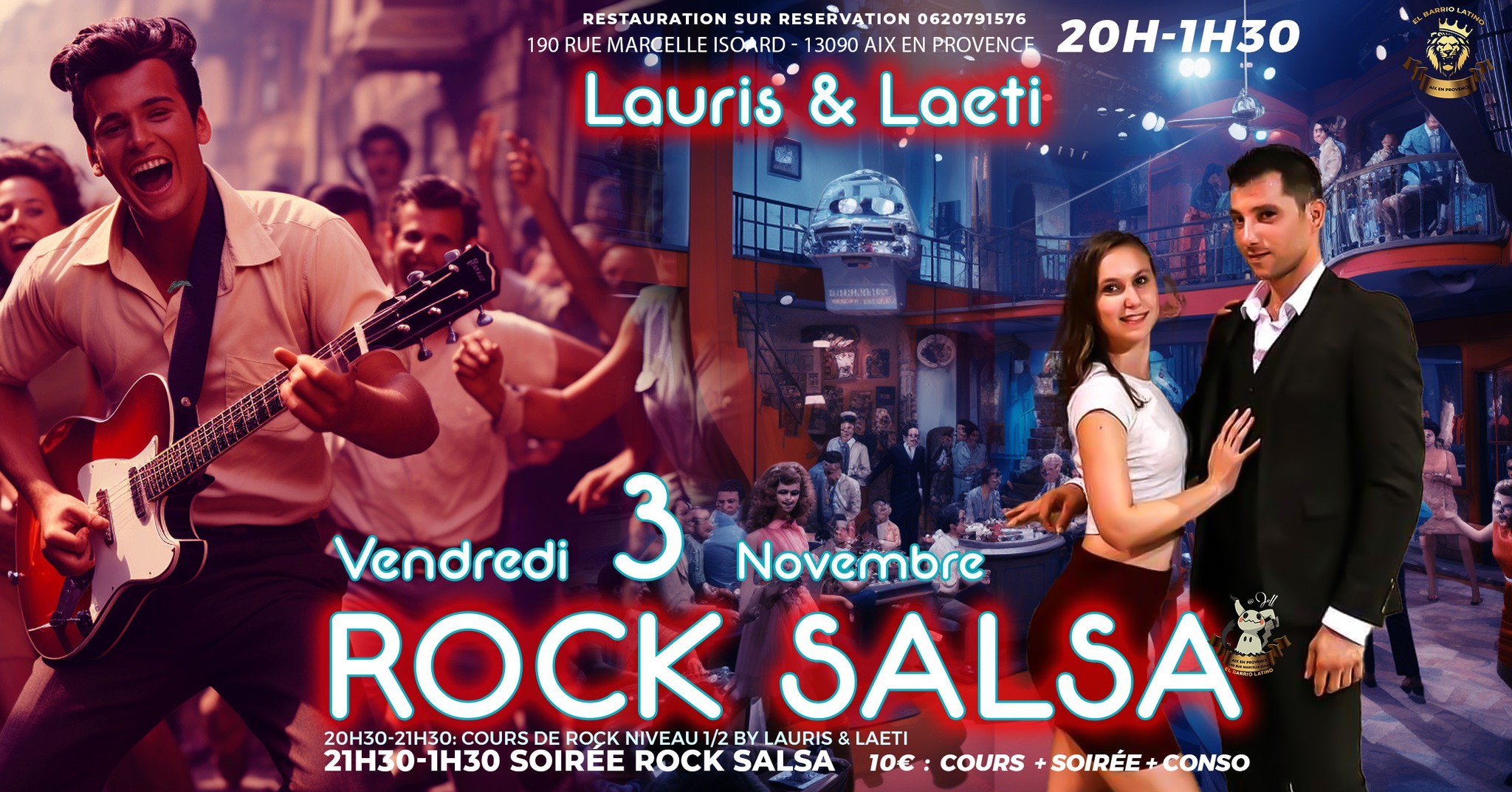 Rock Salsa au Barrio avec Lauris & Laeti Vendredi 3 Novembre
