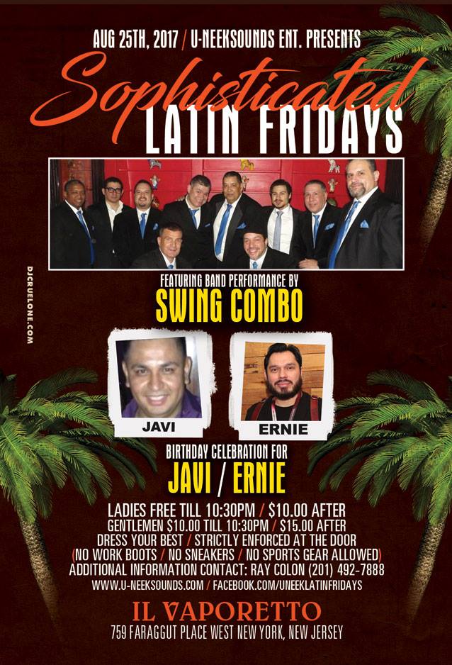 Sophisticated Latin Fridays Presents: Swing Combo