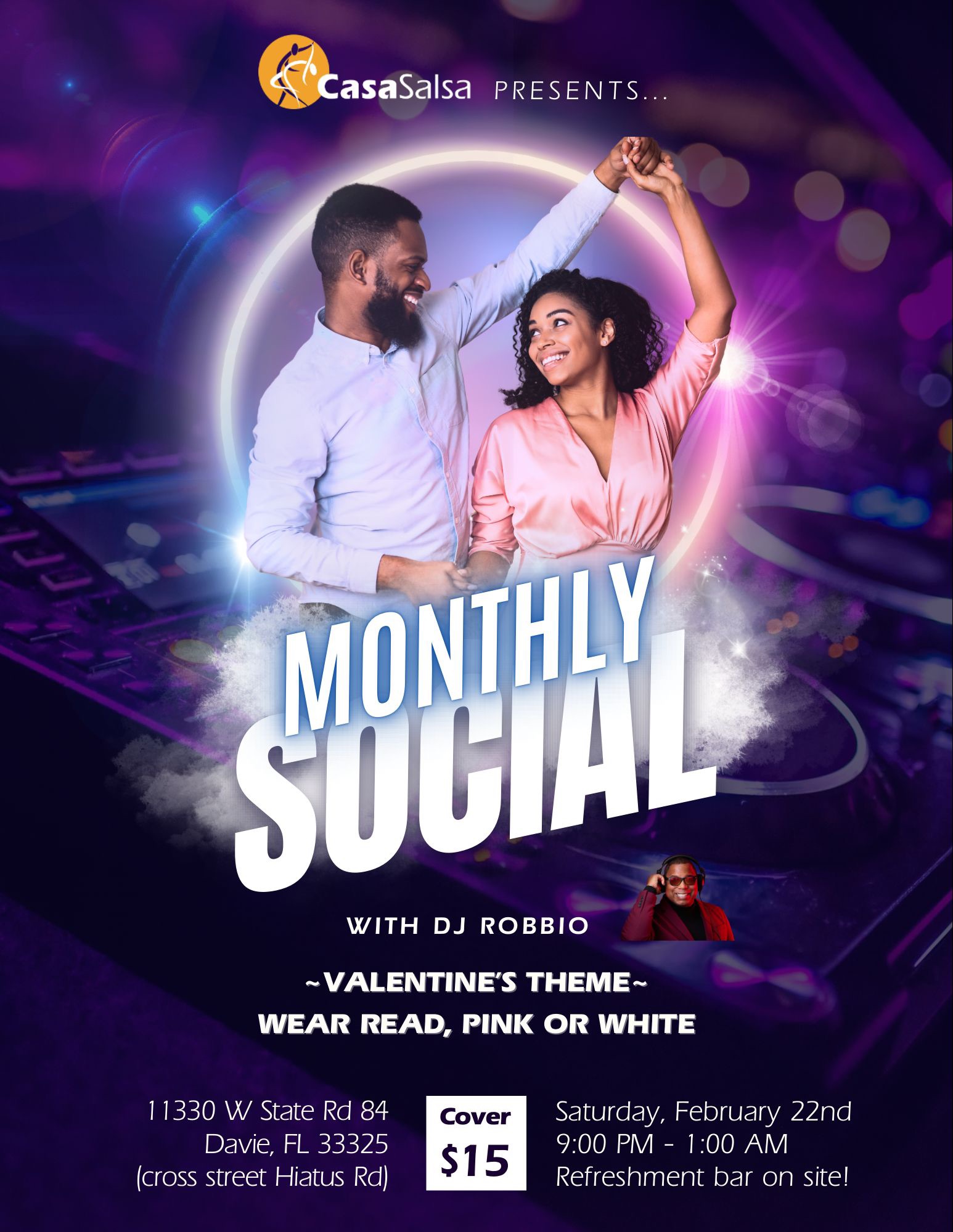 Casa Salsa Valentine's Social with DJ Robbio