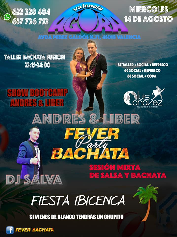 Agora Fever Bachata Party (14 de Agosto "Vispera de Festivo")