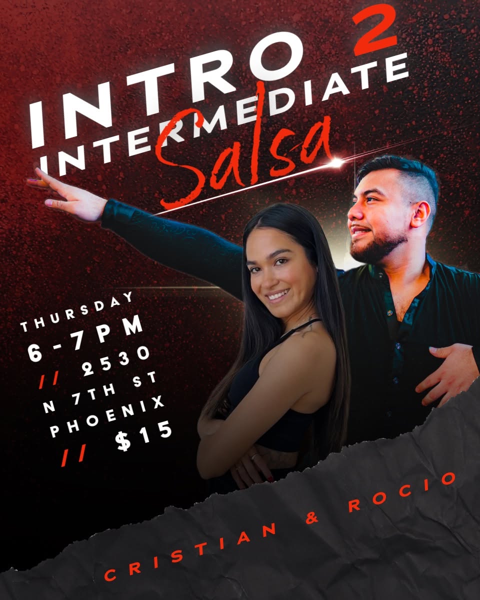 Thursday Intro-2 Intermediate Salsa with Cristian & Rocio!