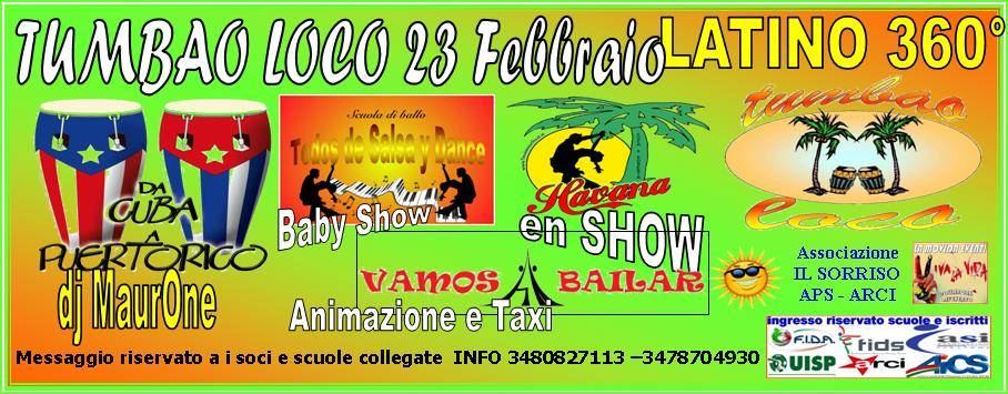 Tumbao Loco 23 Febbraio da Cuba a Portorico
