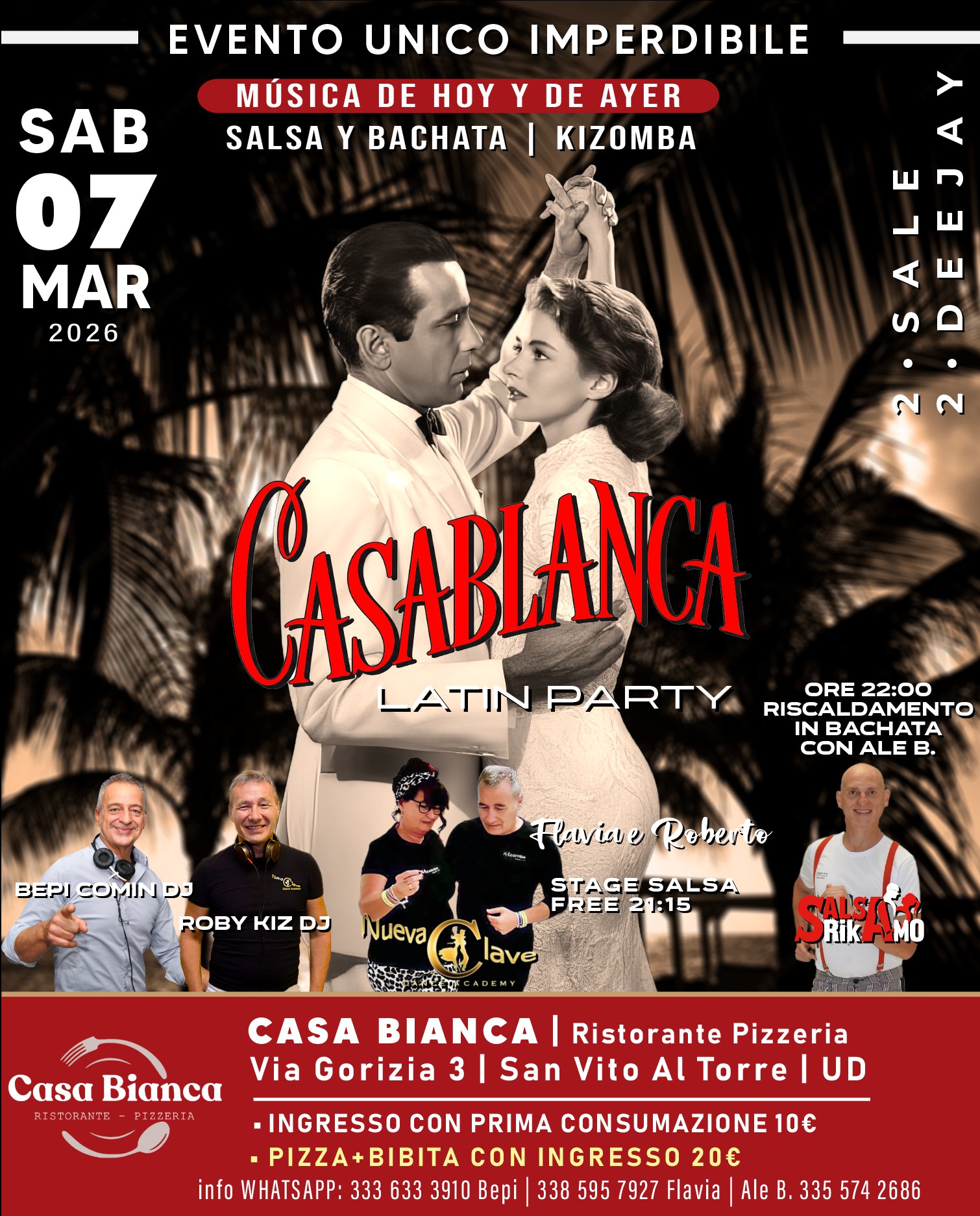 Sabato 07 marzo 2026 ๐ฌ ๐๐ฎ๐๐๐๐น๐๐๐๐ ๐ช L A T I N P A R T Y