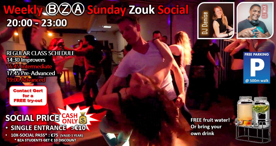 β·ββΆ Sunday Zouk Social - Oct 26 - Your Weekly Zouk Vitamins!