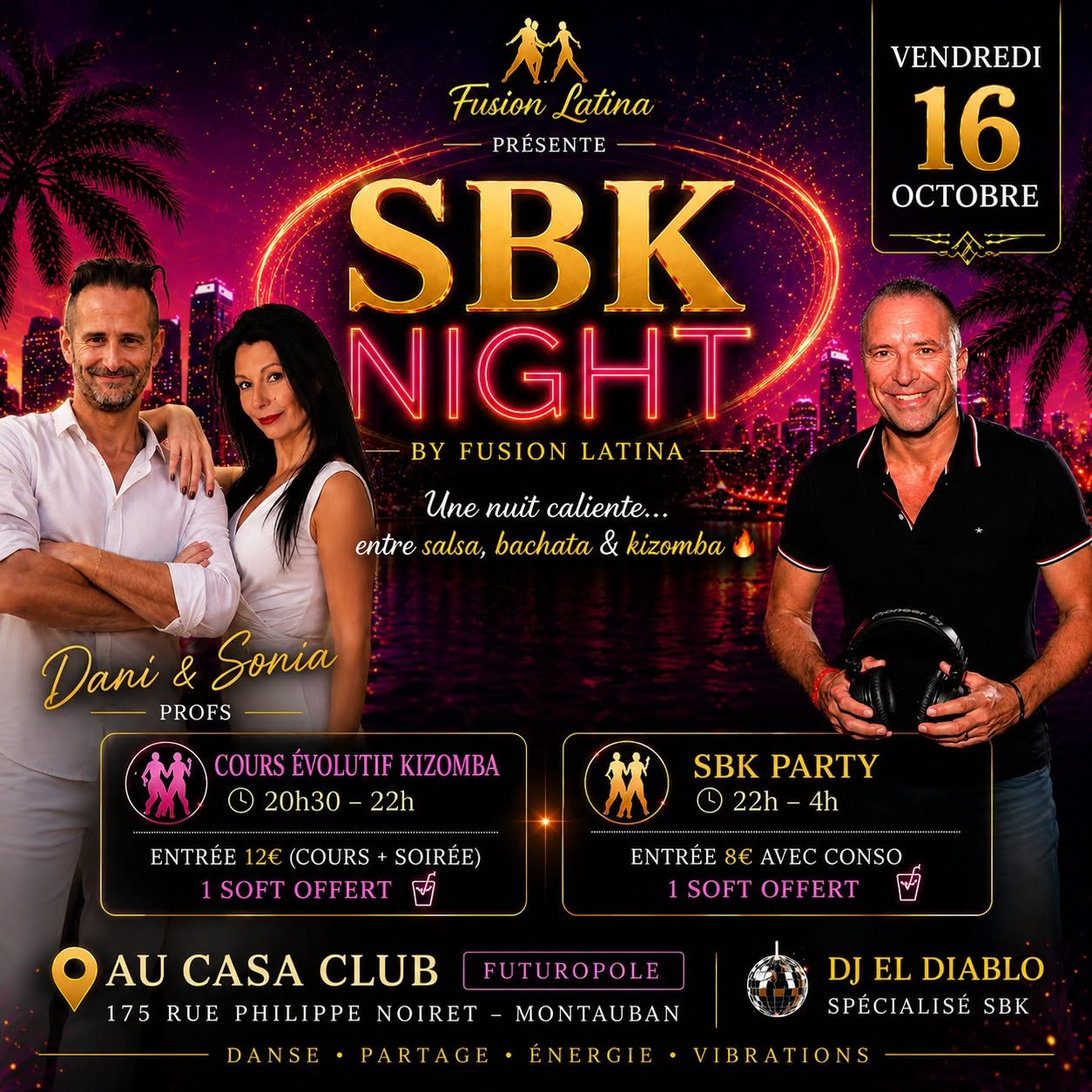 SBK Night By Fusion Latina au Casa Club