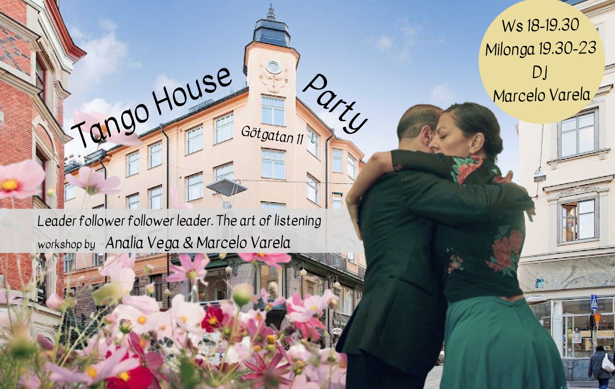 Tango House Party + Workshop "๐ฉ๐๐ ๐ผ๐ง๐ฉ ๐ค๐ ๐๐๐จ๐ฉ๐๐ฃ๐๐ฃ๐" Gรถtgatan 11