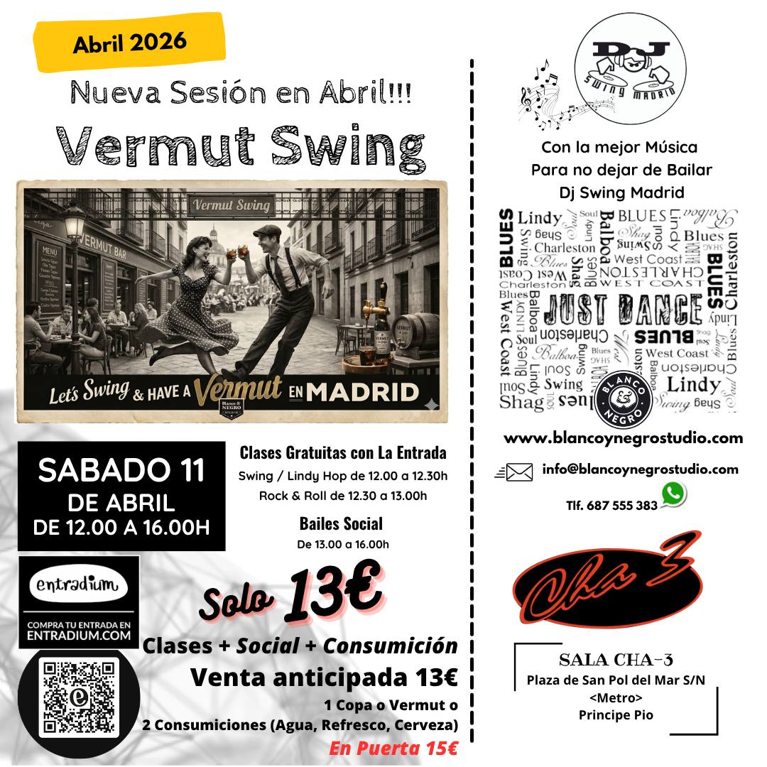 Sesión Vermut Swing Sábado 11 de Abril en Cha-3.