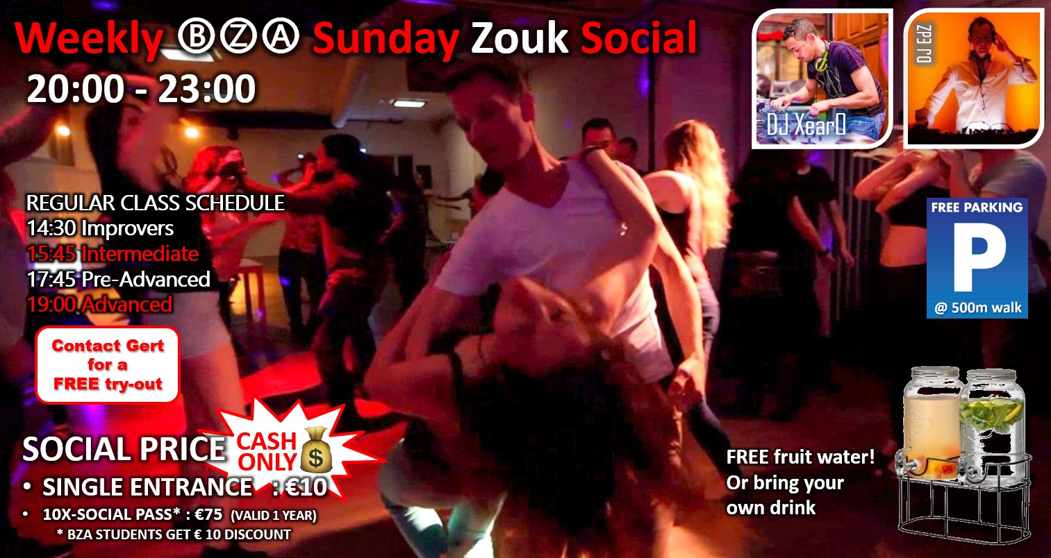 β·ββΆ Sunday Zouk Social - Mar 1 - Your Weekly Zouk Vitamins!