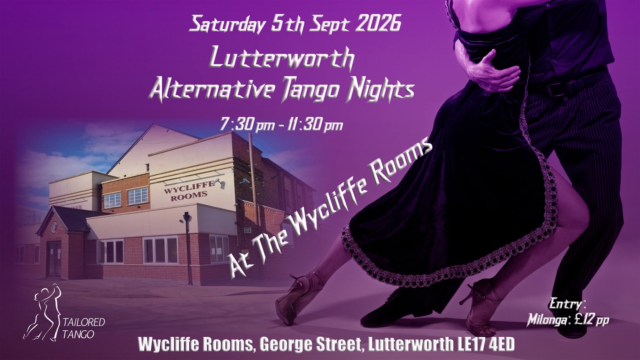 Lutterworth Alternative Tango Nights SEPT 2026 @ the Wycliffe Rooms