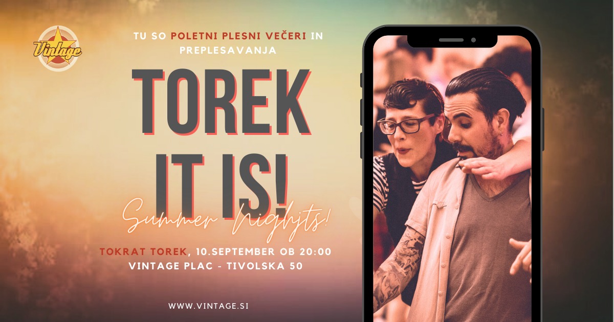 TOREK IT IS! Plesni večer in preplesavanja
