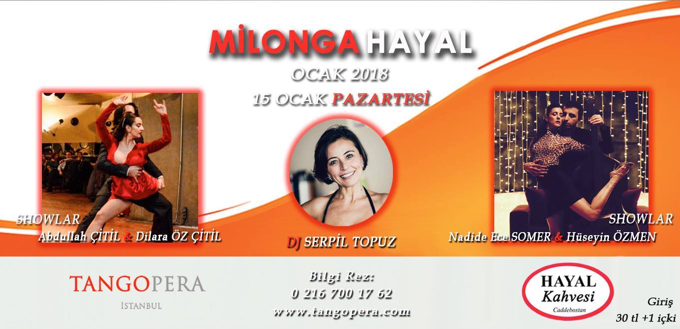 Milonga HAYAL Kahvesi Ocak 2018