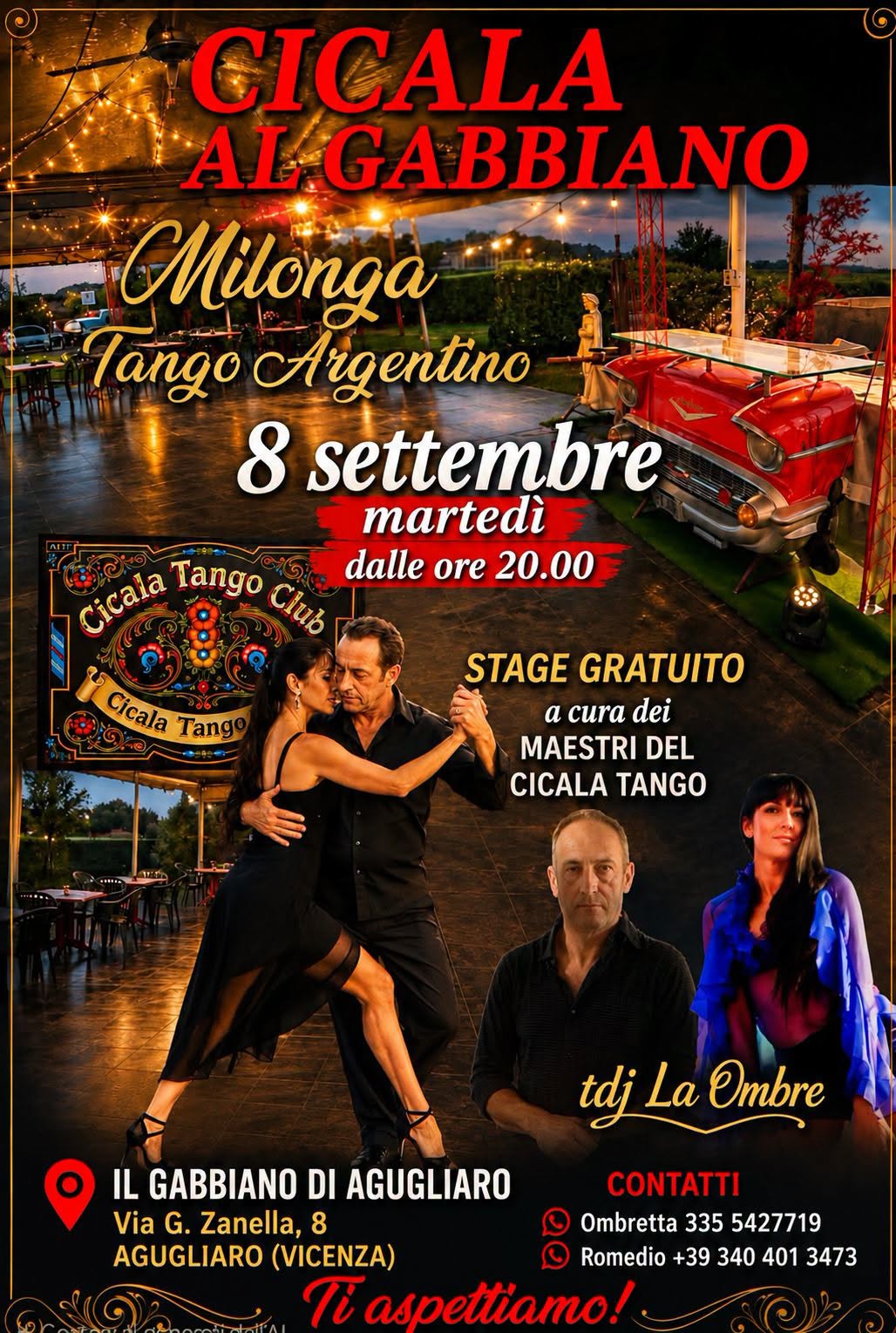 CICALA AL GABBIANO STAGE GRATUITO TDJ LA OMBRE