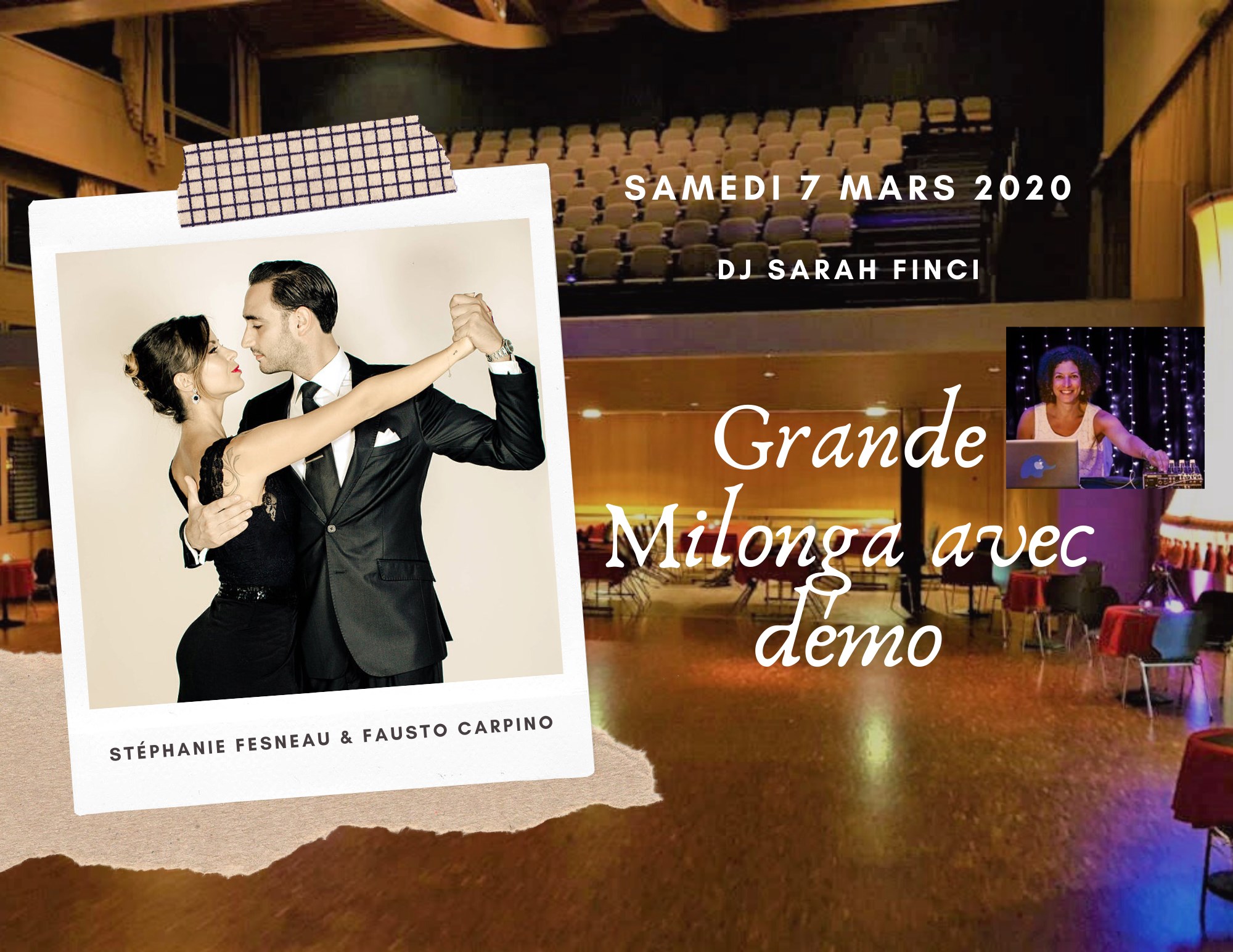Grande Milonga avec show: Stéphanie et Fausto!