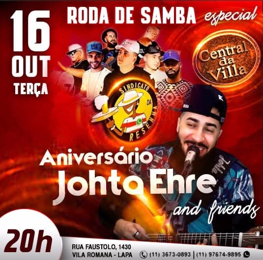 #RodaDeSamba Do #SindicatoDaResenha + Aniversário Do Johta Ehre!