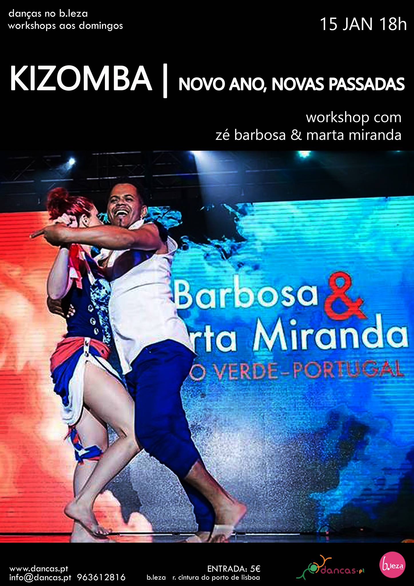 Danças no B.Leza*15jan**KIZOMBA.Novas passadas**Zé Barbosa&Marta