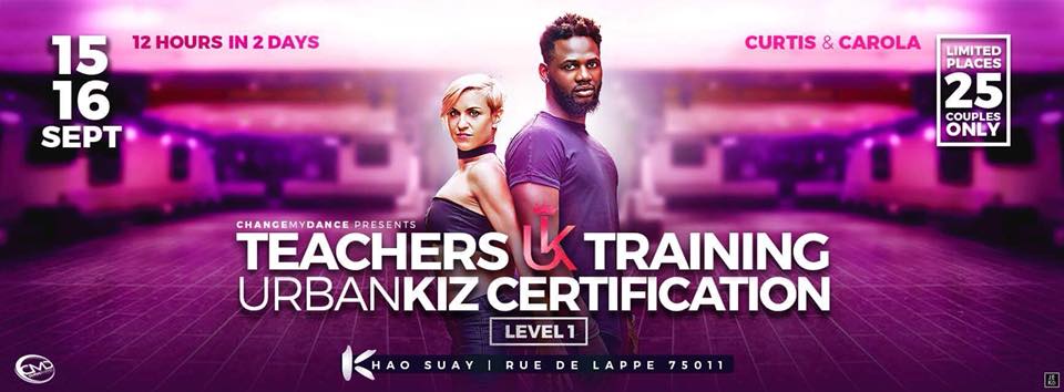 Urbankiz Certification of Teachers by Curtis & Carola Level 1